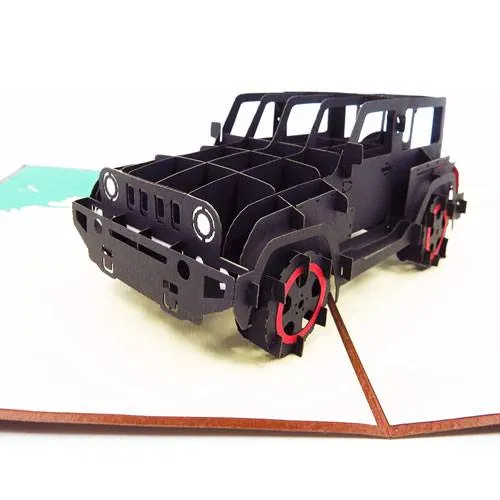 3d jeep birthday card