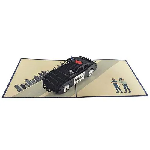 3d police car card
