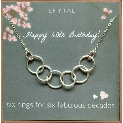 60th birthday necklace gift