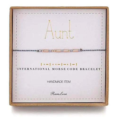 aunt morse code bracelet