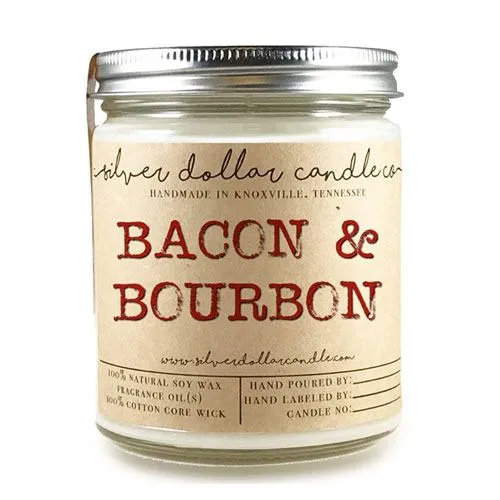bacon bourbon candle gift