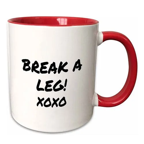 break a leg mug