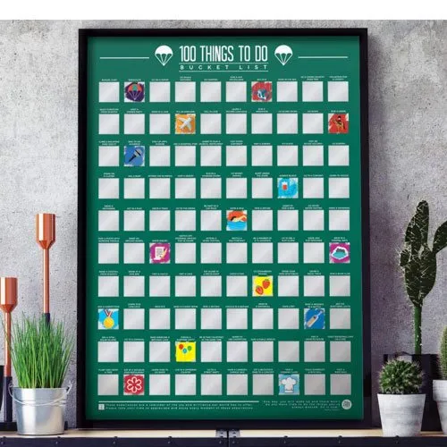 bucket list scratch poster