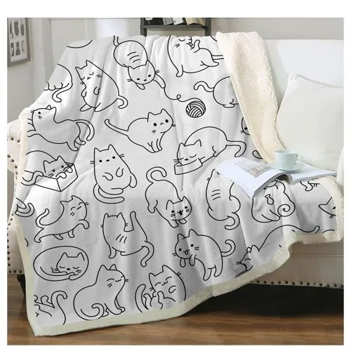 cat throw blanket gift