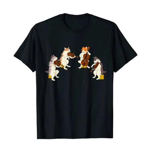 cats playing violin shirt