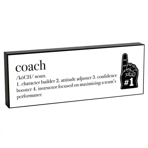 coach definition table top sign