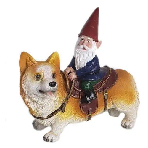 corgi gnome statue