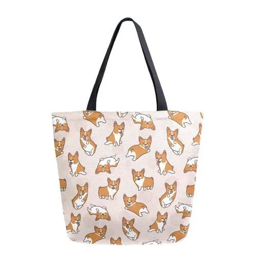 corgi tote bag present
