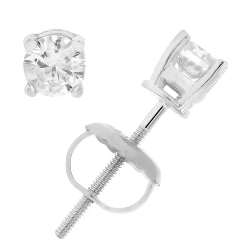 14k gold diamond stud earrings