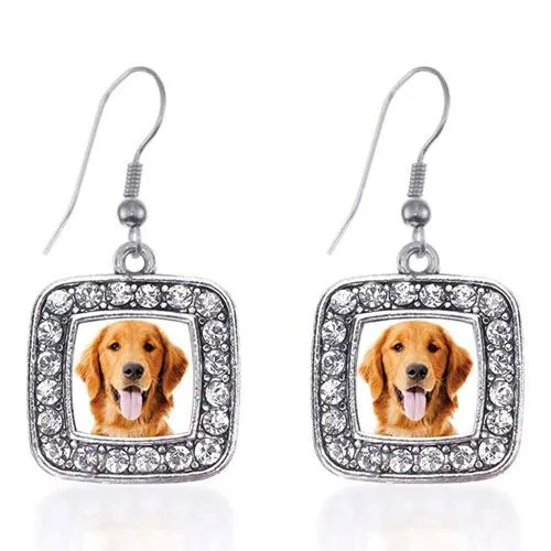 dog dangle earrings