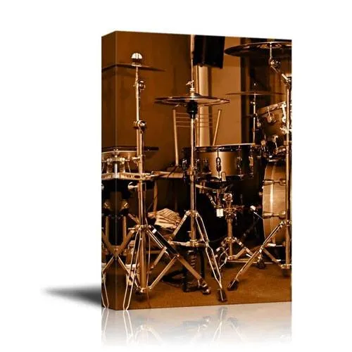 drum kit canvas wall art