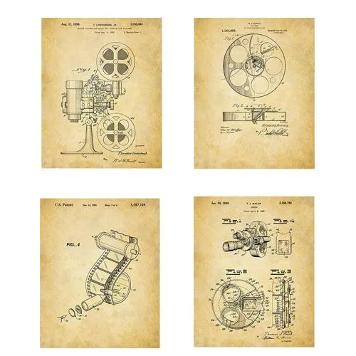film production patent wall art prints