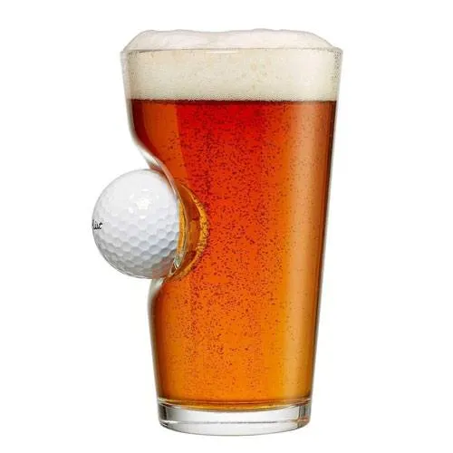 golf ball pint glass