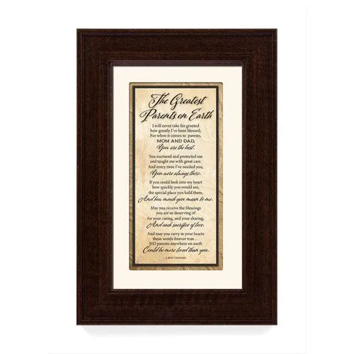 greatest parents art plaque