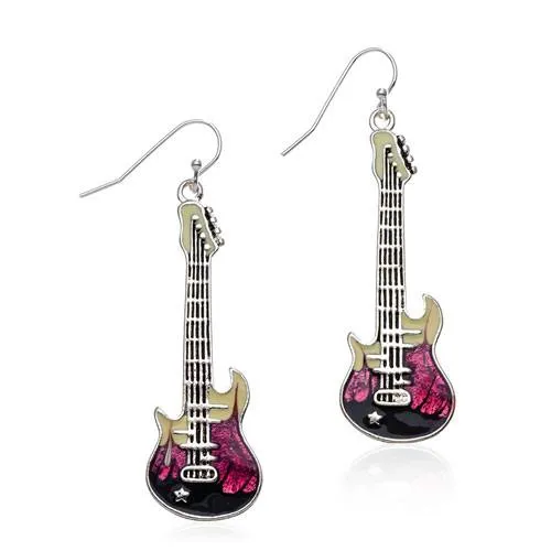 electric guitar dangle earrings