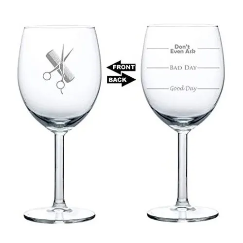good day bad day wine glass