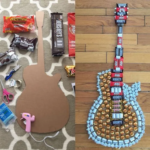 handmade candy guitar