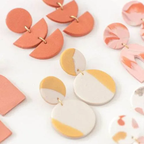 handmade clay earrings