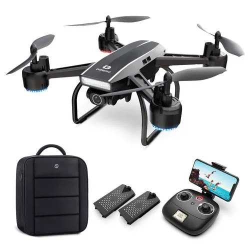 HD camera drone present