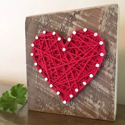 love heart nail art