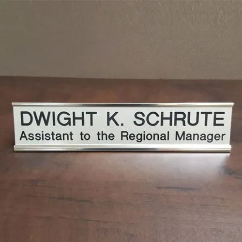 dwight schrute name plate