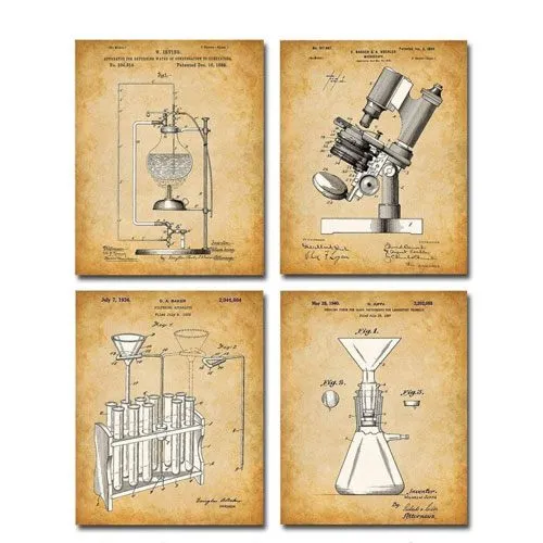 original science lab equipment art