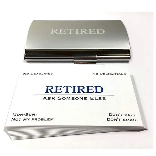 out of business retirement cards