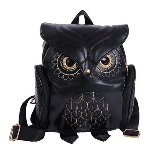 owl leather backpack accessory