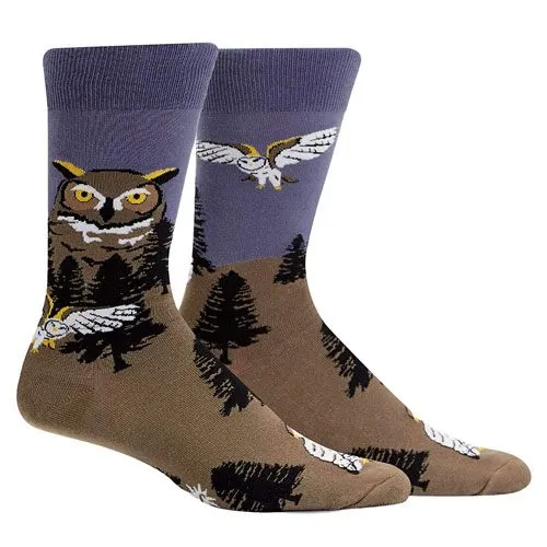 owl mountain socks gift
