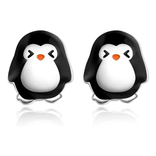 penguin stud earrings