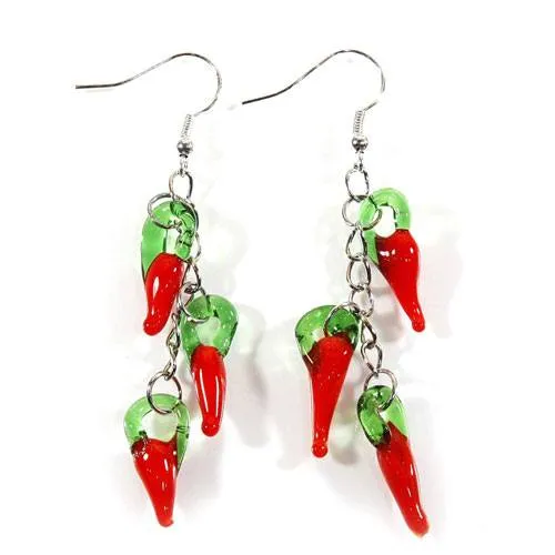 red chili earrings