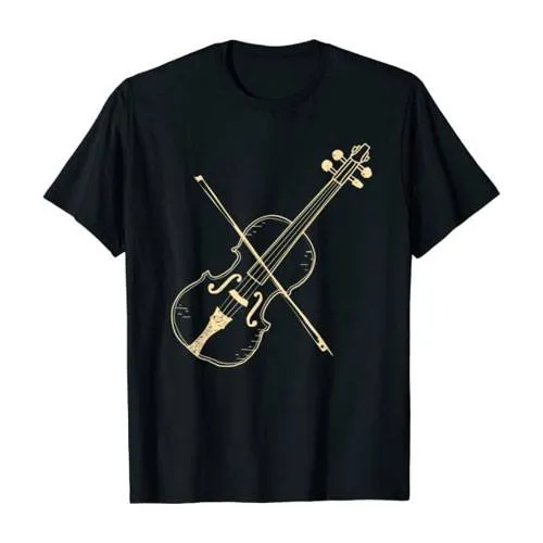 retro violin t-shirt