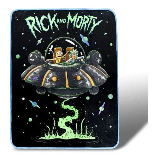 rick and morty throw blanket