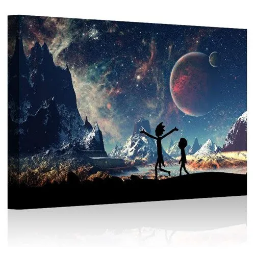 rick and morty wall art