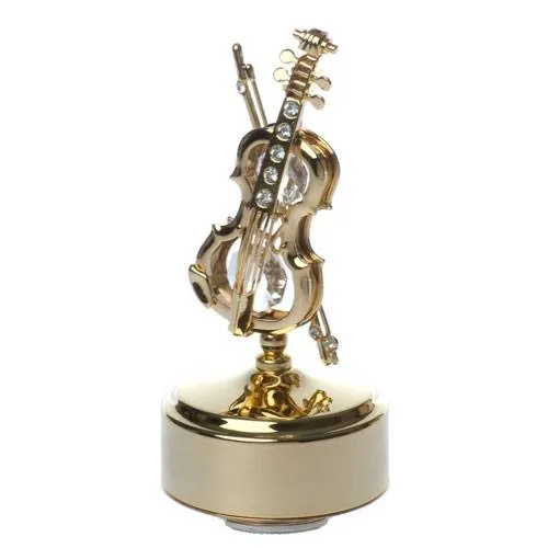 rotating violin figurine