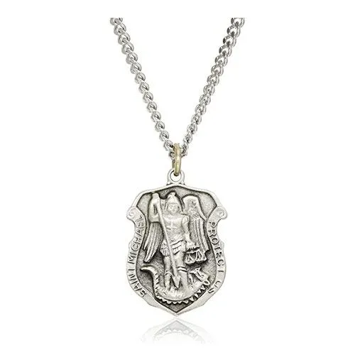 saint michael silver pendant