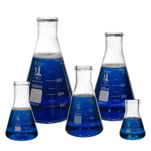 scientific glass flask set