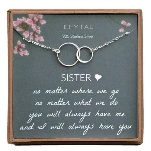 sterling silver sister necklace