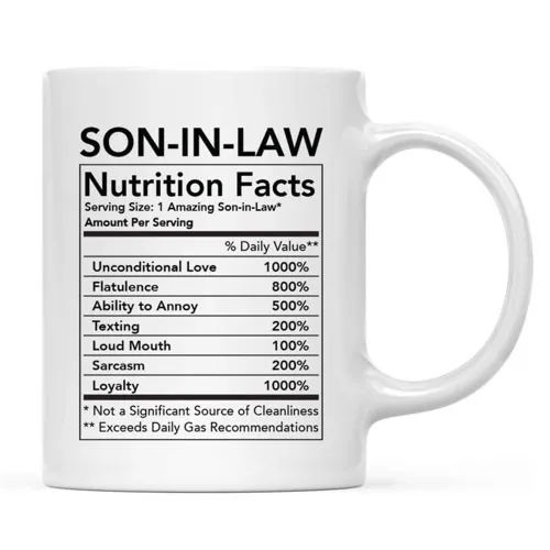 nutritional facts mugs