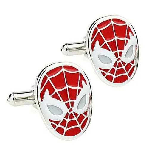 spiderman mask cufflinks
