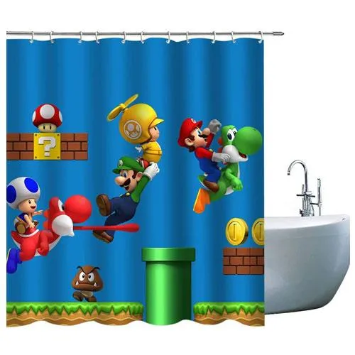super mario shower curtain