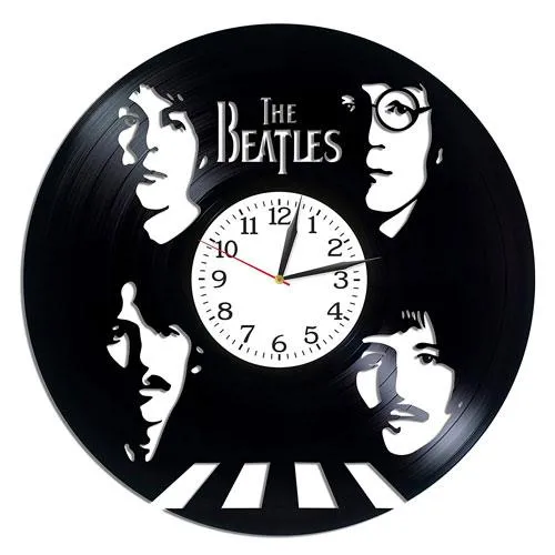 the beatles vinyl clock