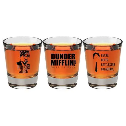the office collectible shot glasses