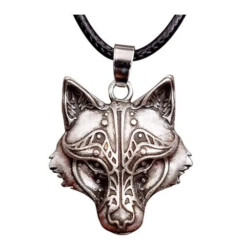 viking wolf pendant necklace