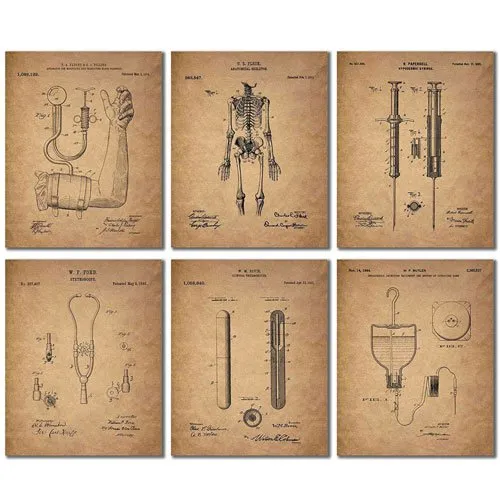 medical patent wall art prints