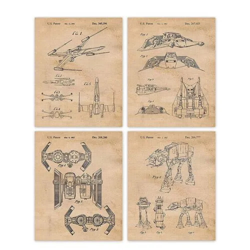 star wars vintage patent prints