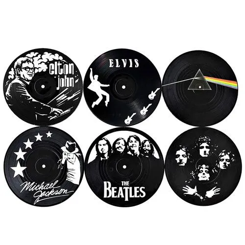 vinyl coasters gift set