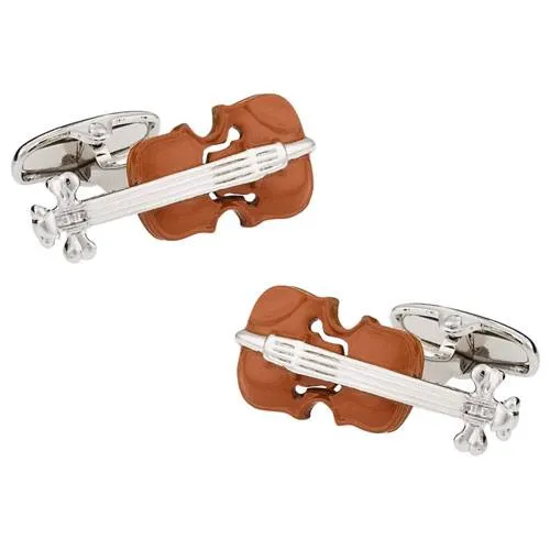 violin cufflinks present