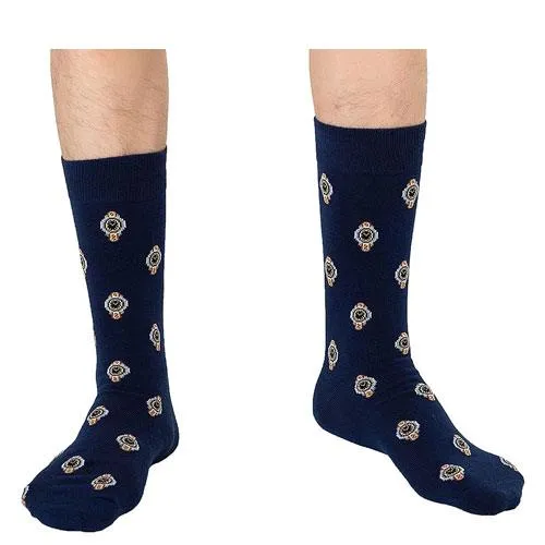 watch pattern socks pair