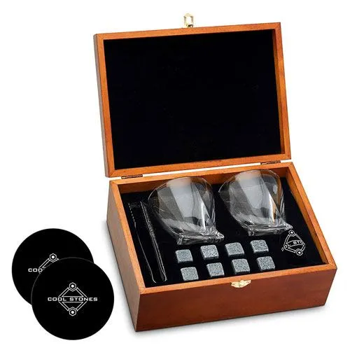 whiskey stones glasses set